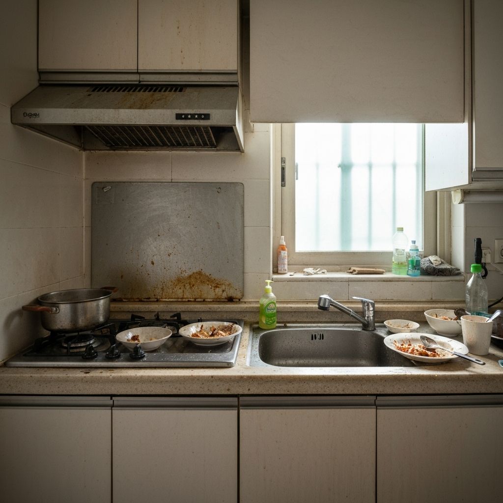 주방 청소 청소 전